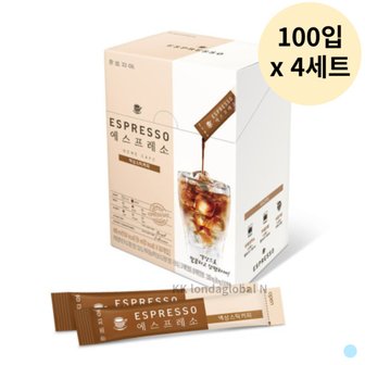  조지아 에스프레소 액상 스틱 커피 8ml 100입 x 4개