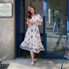 [SSG단독] 퍼프소매 패턴 원피스_PR7OO601 (2color)