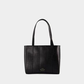 24FW 시라크 토트백 Wide Shopper Bag Black Lizard Patchwork black