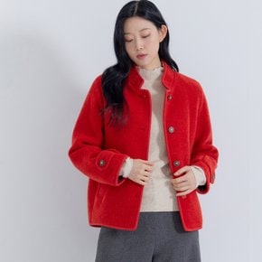 (2컬러) 울 알파카 부클 밴드넥 자켓 LFJKPA04