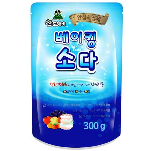 베이킹소다 구연산 구연산베이킹소다 탈취 가정용 청소 세척 다용도 빨래 300g리필 X ( 4매입 )