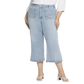 4948181 NYDJ Plus Patchie Divine Wide Leg Jean