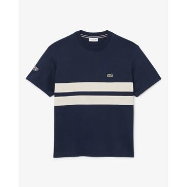 라코스테 (남성) 체스트 스트라이프 티셔츠 TH9769-55G 166(네이비)