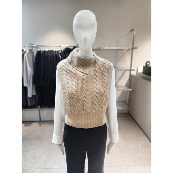 [여주점] [나이스클랍] 하이넥 꽈배기 니트 베스트 A254PWKA27