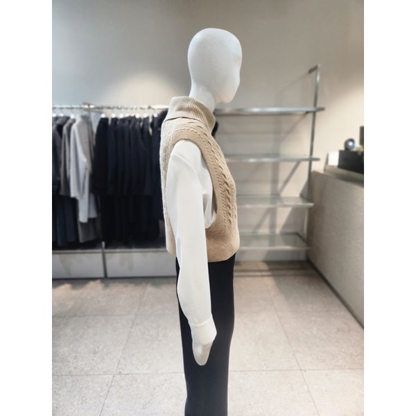 [여주점] [나이스클랍] 하이넥 꽈배기 니트 베스트 A254PWKA27