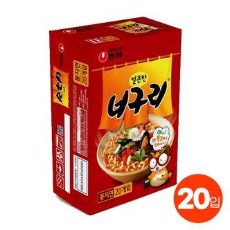  농심 얼큰한 너구리 120g (20입) 봉지라면