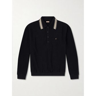 캐피탈 박스 스트라이프 자수 코튼 피케 폴로 셔츠 46376663162925161