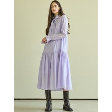 FRILL RIBBON TIRED DRESS_LAVENDER