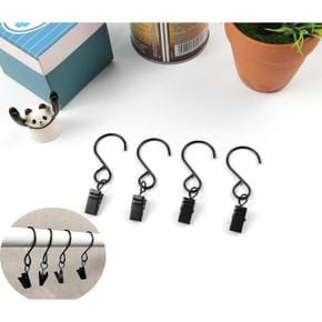 S고리 커튼 압축봉 소품 고리 걸이 집게 대1P (S31595515)