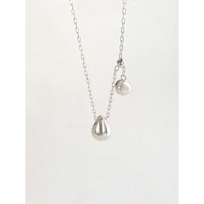 Double Ball Tie Necklace