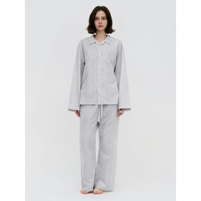 Stay Stripe Pajamas Long Pants - Gentle Black