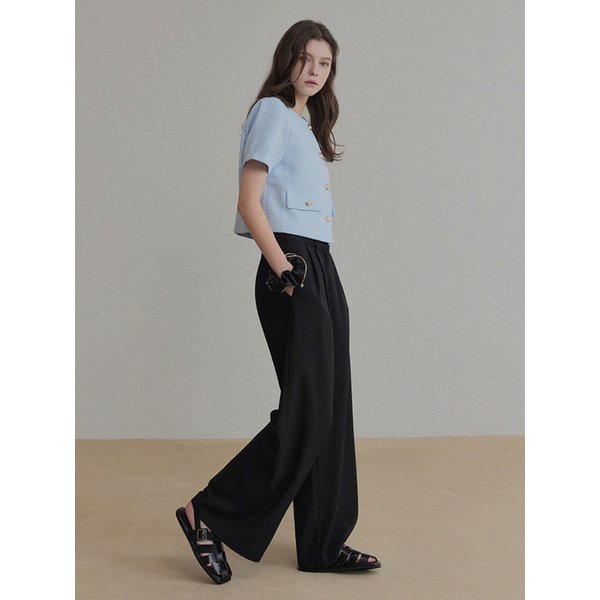 핌므 핀턱 와이드 롱 슬랙스