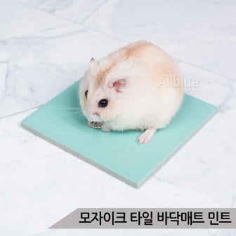 올블루 모자이크 타일 바닥매트 민트 햄스터 바닥깔개 쿨매트