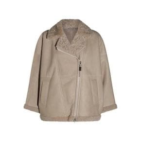 24FW 브루넬로 쿠치넬리 가죽 자켓 MPBRG7873C1364 Beige