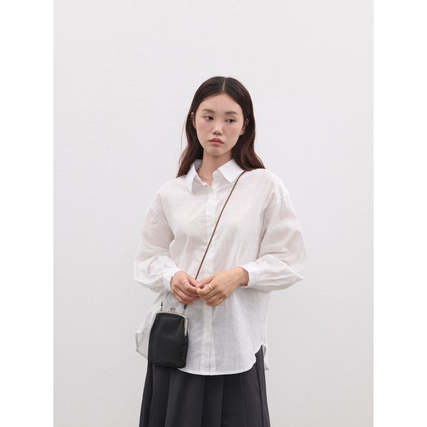코튼 루즈핏 린넨 셔츠