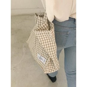 check square bag_beige