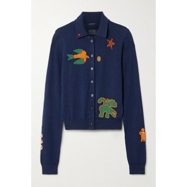 더 라켓 비즈 장식 울 가디건 46376663162942615