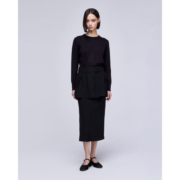 [파주점] [송지오우먼]송지오 투피스 크레이프 스커트 블랙 WH2SK310BK