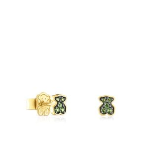 Vermeil silver earrings with chrome diopside bear TOUS New Motif/귀걸이/214933590