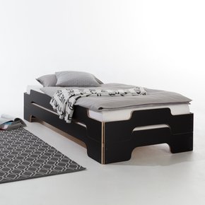 [바로배송] (SET 매트리스 포함) Stacking Bed Classic HPL matt Black 2단