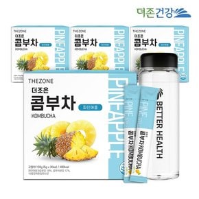 더조은 콤부차 파인애플 5g x 30포 4박스 + 전용보틀