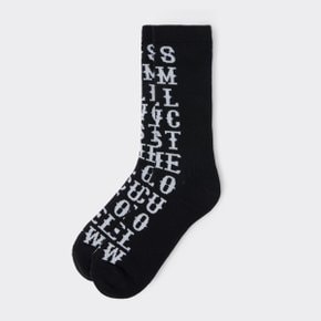 Black Graphic Socks CALAX25522BKX