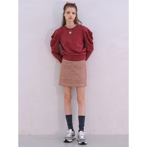 KATE PUFF SLEEVE SWEATSHIRT_CHERRY