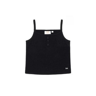 LEE 우먼 슬리브리스 골지 티셔츠 블랙 LE2502ST76BK
