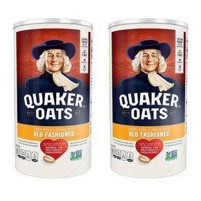 [해외직구]퀘이커 시리얼 올드 패션 통곡물 오트 510g 2팩/ Quaker Cereal Old Fashioned Whole Grain Oats 18oz