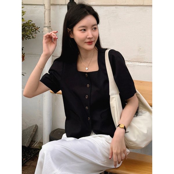 Volume half sleeve jacket - Navy