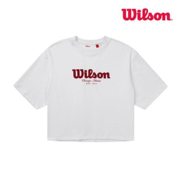 윌슨 여성 에센셜 크롭 절개 티셔츠 (W253002NTS77)