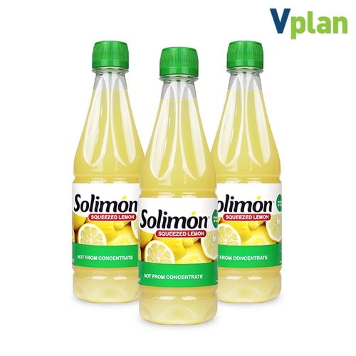 솔리몬 스퀴즈드 레몬즙 3병 총 1.5L 레몬 원액 차 물