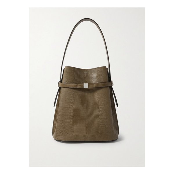 벨트 리자드 이펙트 가죽 토트 다크 그린 46376663162874085