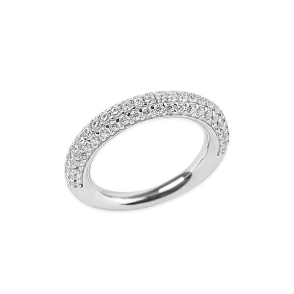 [S925] 하프 파베 반지 (실버)