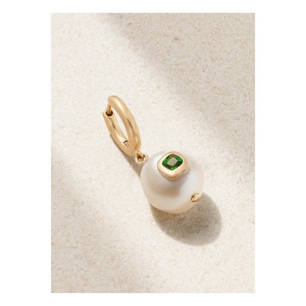 파스칼 몽부아쟁 에디 9캐럿 골드 진주 디옵사이드 싱글 후프 귀걸이 1647597357636300