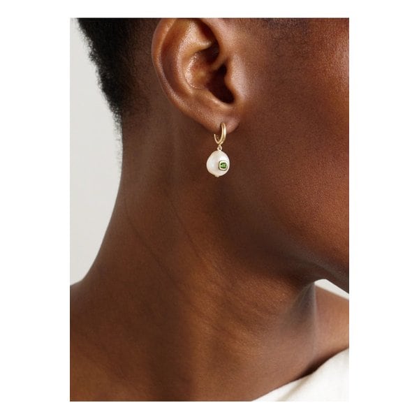 파스칼 몽부아쟁 에디 9캐럿 골드 진주 디옵사이드 싱글 후프 귀걸이 1647597357636300