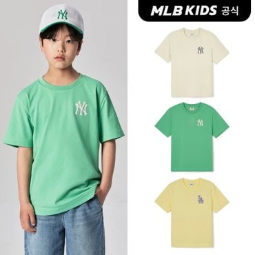 MLB키즈 (공식)24SS 베이직 스몰로고 반팔 티셔츠 (3color) 7ATSB0843