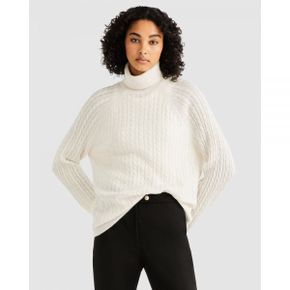 5022652 Tommy Hilfiger Wool Roll Neck Relaxed Jumper - Cashmere Creme