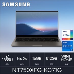 삼성전자 갤럭시북3 NT750XFG-KC71G (WIN11HOME/SSD 512GB/RAM 16GB) HMC