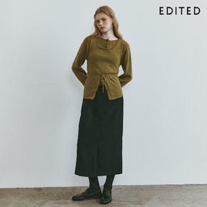 (26FW 최신상) 에디티드 울혼방  H라인 스커트