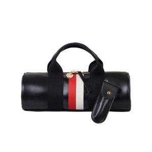 프라이데이러브 와인 칠러 원통 백  COTE BAG -  BLACK with cream and red stripe 캐쥬얼 백