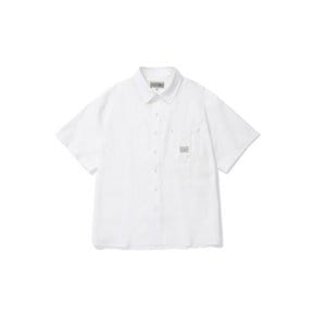 SL-LABEL ONE POCKET OXFORD S/S SHIRTS 화이트