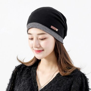 hat'scompany 여성모자 비니 봄 여름 면 머리 두건 니트 여자 버킷햇 항암모자 핸트투톤비니