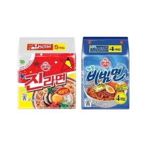 멀티팩 진라면 매운맛 1팩+메밀비빔면 1팩 총9봉