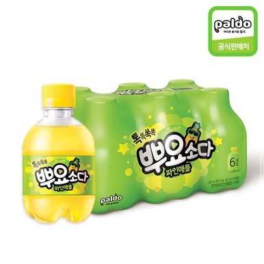 톡톡쏙쏙 뿌요소다 파인애플맛 245ml x 6개