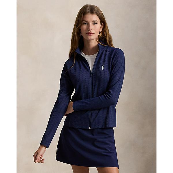폴로 골프 여성 케이블 스트레치 자카드 지퍼 재킷(WMXGKNINFB20056410)
