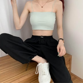 여자 캡내장 데일리 스퀘어 탑 끈나시 LDW-TS5-SSIS481-민트