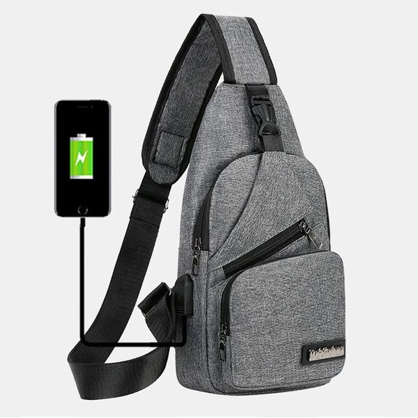 [옷자락] 남성 포트내장 컴팩트 경량소재 힙쌕 바디 크로스백