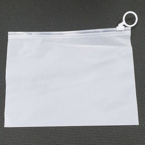 지퍼형 고리 파우치 반투명 지퍼백 보관 여행 20x15