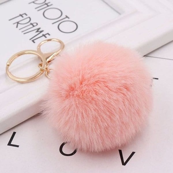 여우털키링 휴대폰 여우털열쇠고리 키링 액세서리 (WFIZZ4Z)